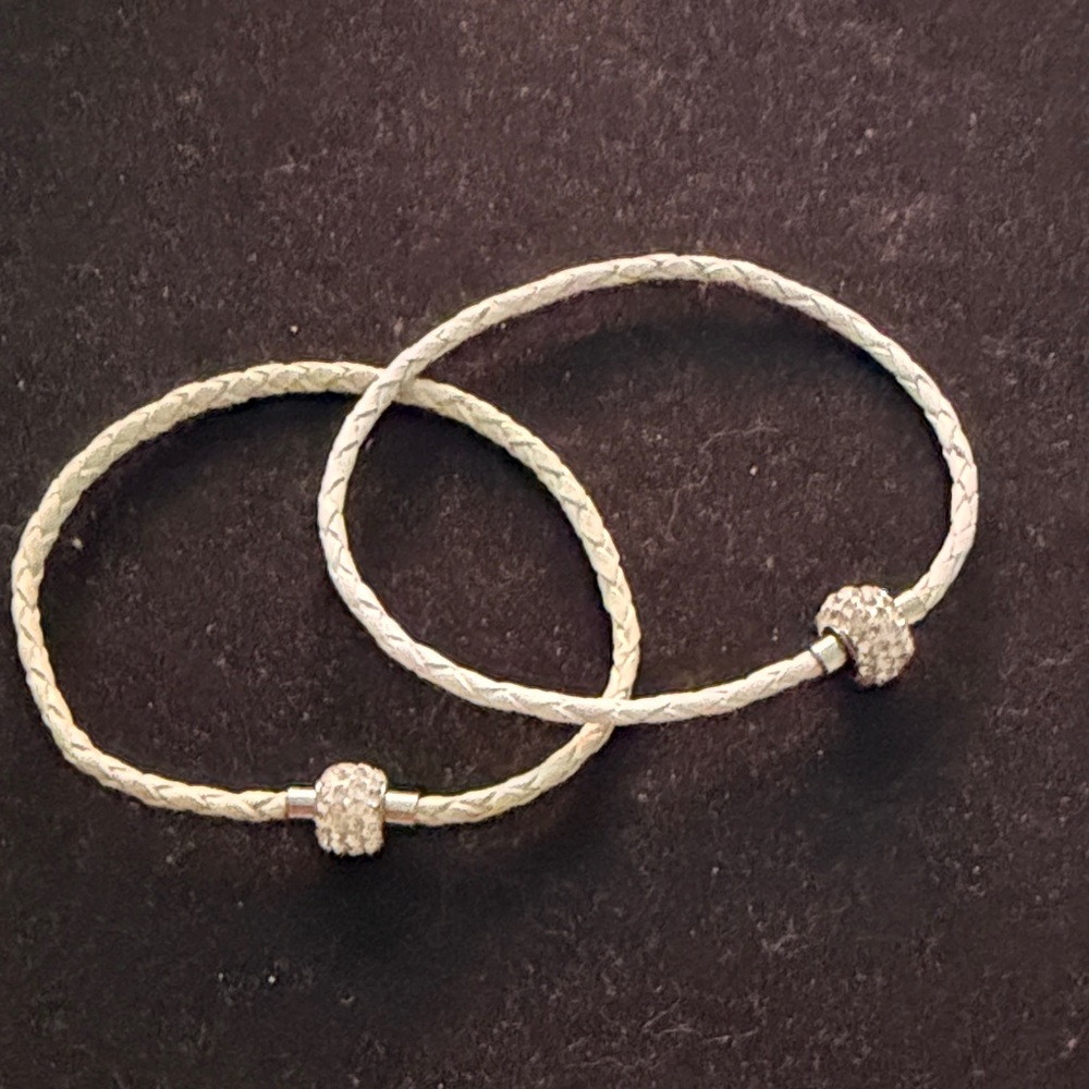 $8 each Elegant Silver-Toned Braided Bracelets